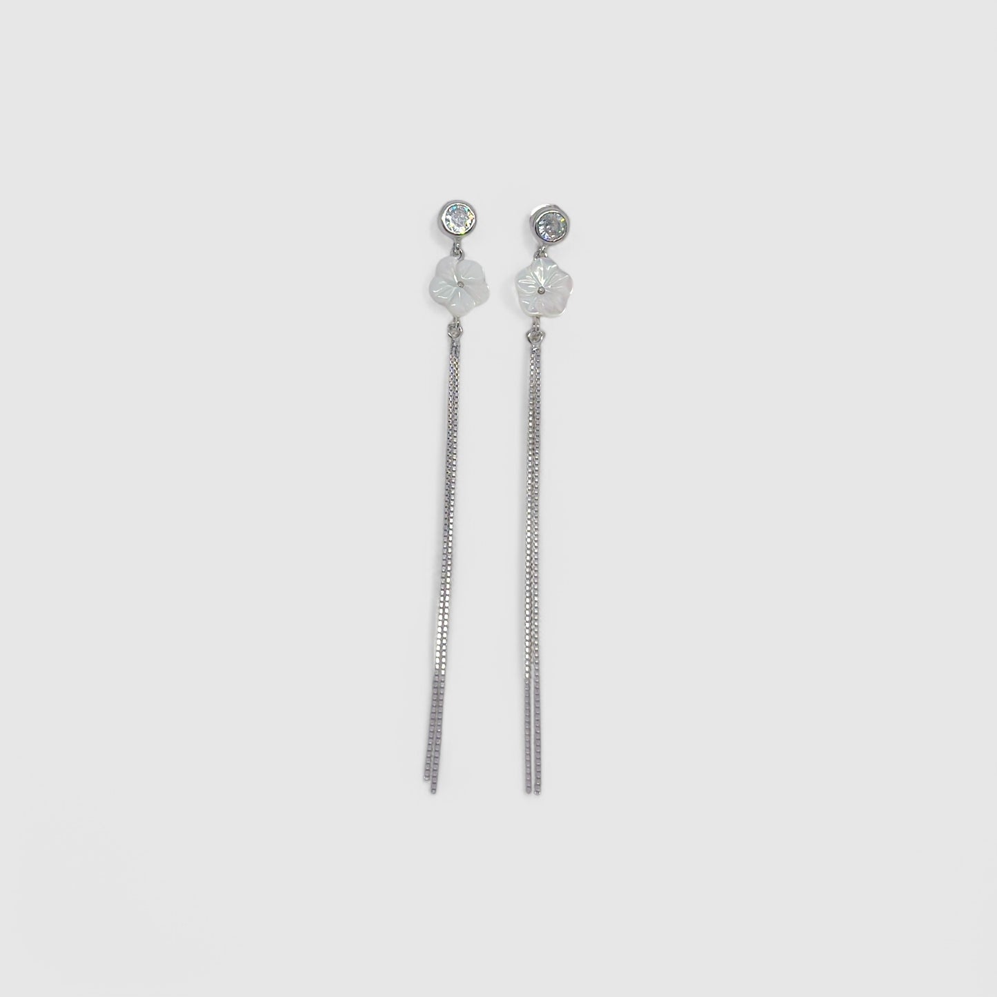 925 Silver Flower Thread Earring