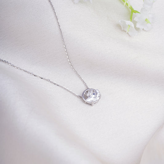 Pure Silver Crystal Pendant