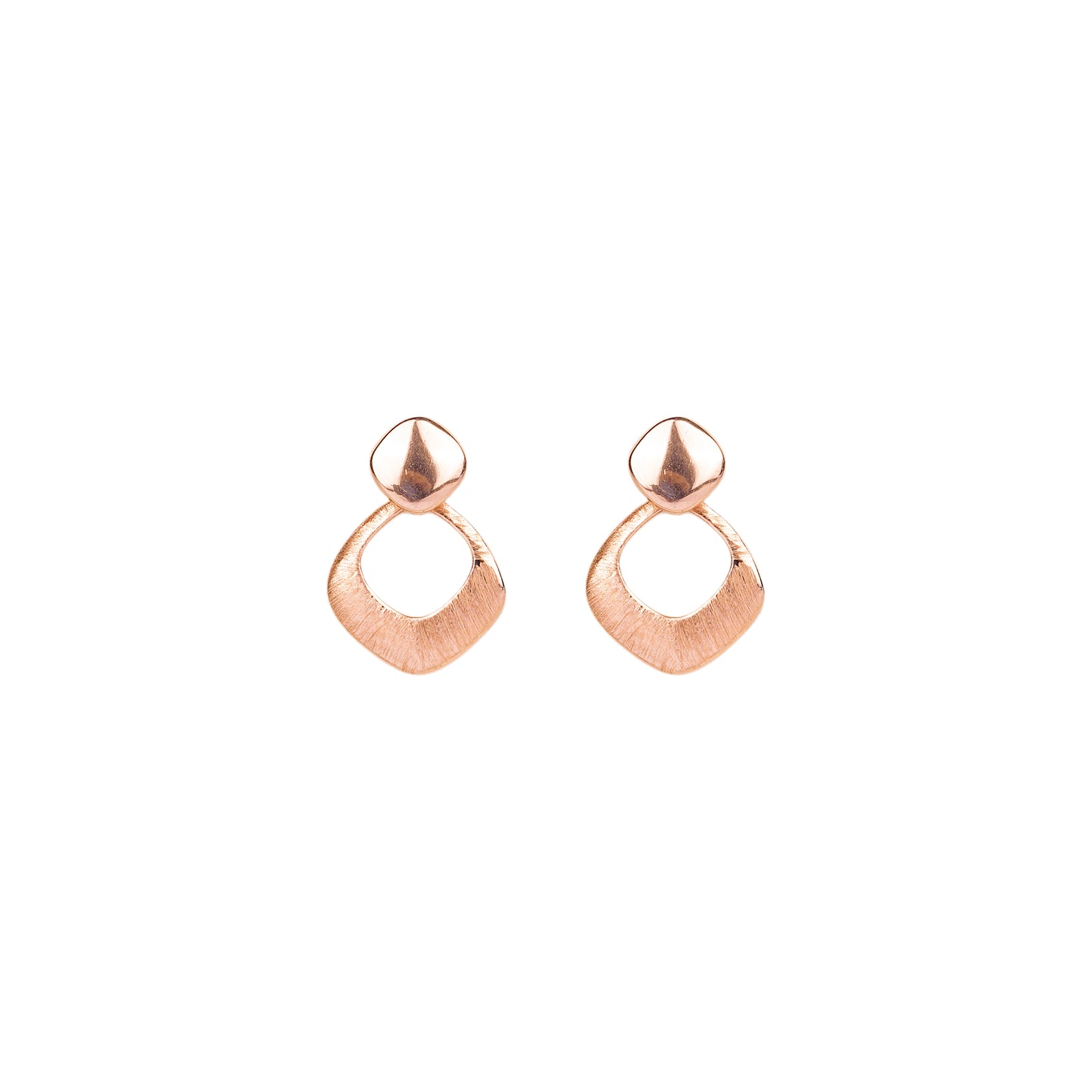 Pure Silver Rose Veil Earrings