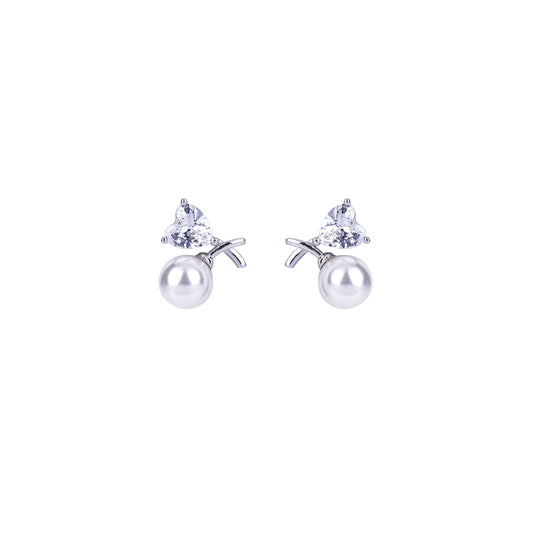 Pure Silver Starlit Pearl Earrings