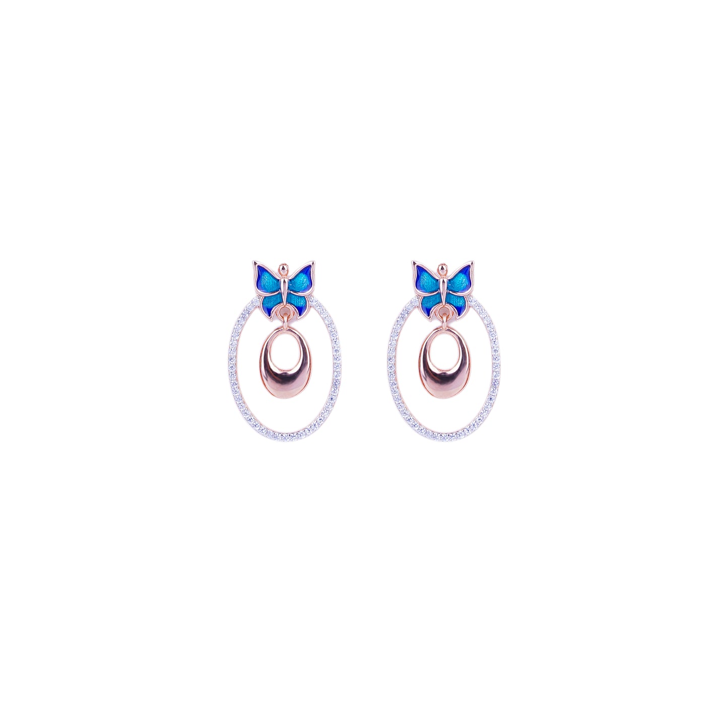 Pure Silver Butterfly Loops Earrings
