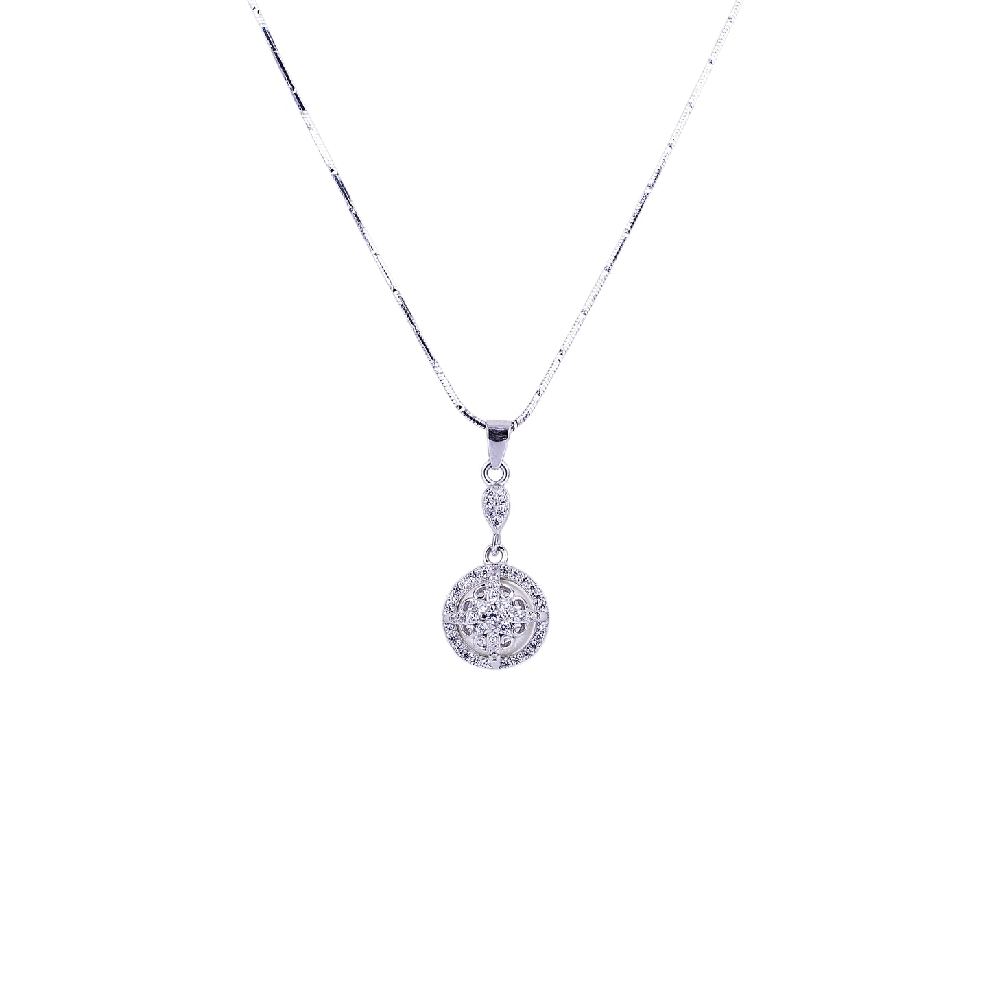 Pure Silver Ivory Orbit Elegance Pendant