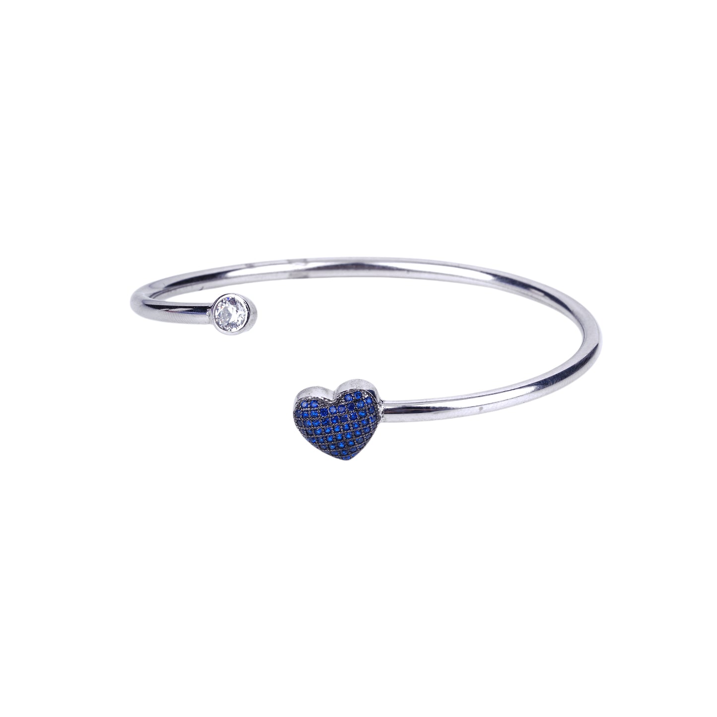 Pure Silver Midnight Heart Bracelet