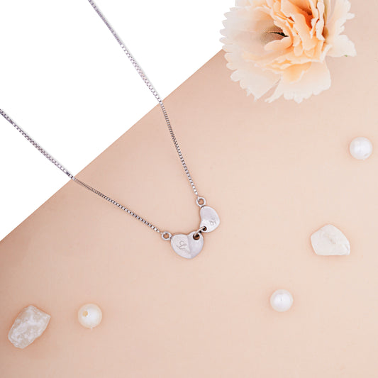 Pure Silver 2 Love Hearts Pendant