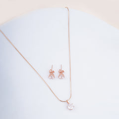 Pure Silver Rose Gold Lustrous Set