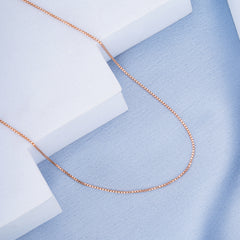 Pure Silver Rose Gold Charm Chain
