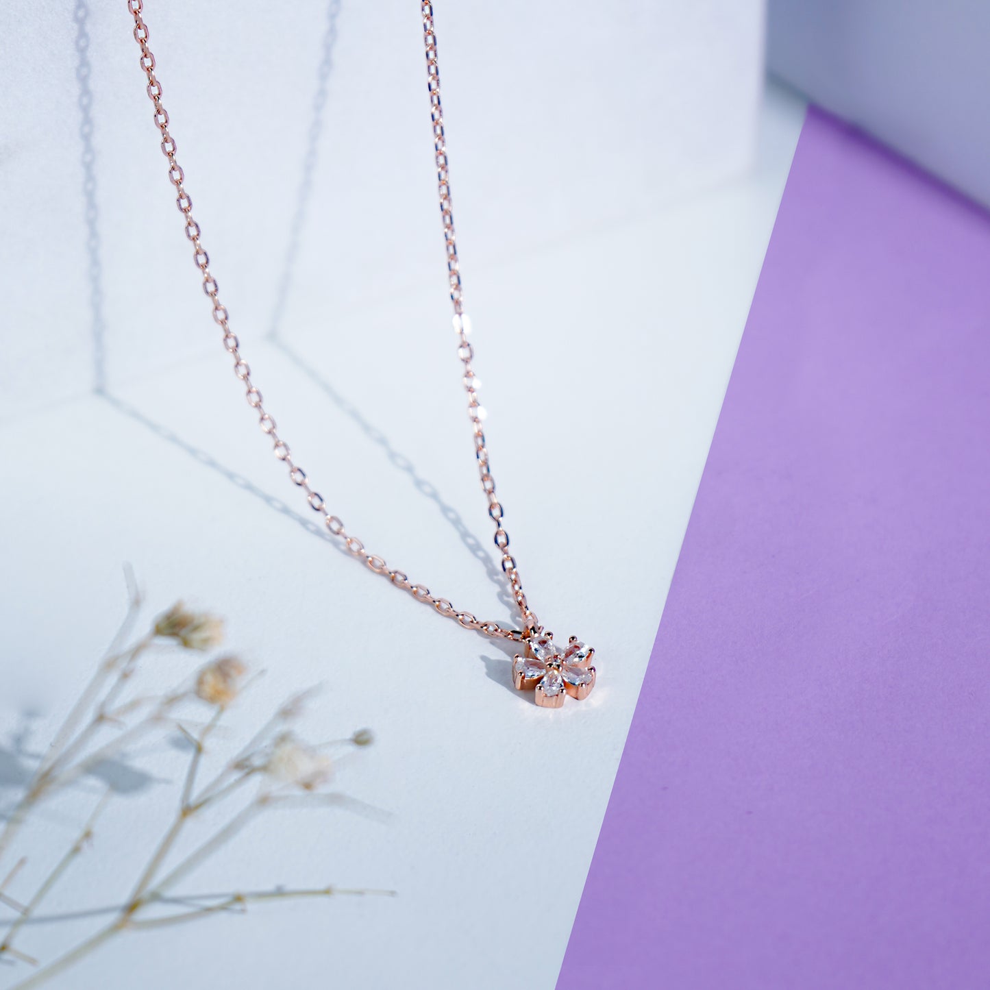 Pure Silver Rose Flower Pendant