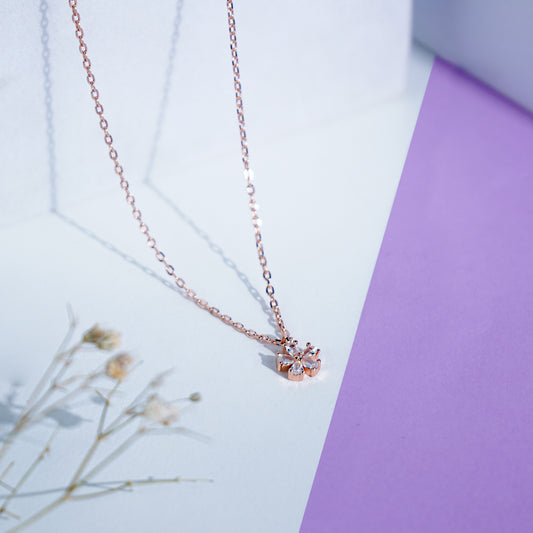 Pure Silver Rose Flower Pendant