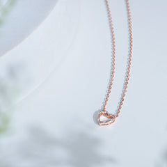 Pure Silver Rose Gold Heartglow Pendant
