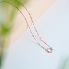 Pure Silver Rose Hexa Glint Pendant