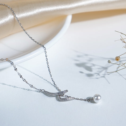 Pure Silver Lunar Pearl Pendant