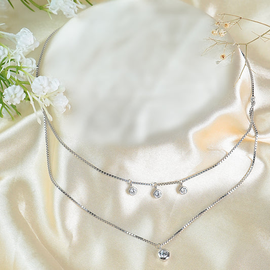 Pure Silver Cascade Pendant