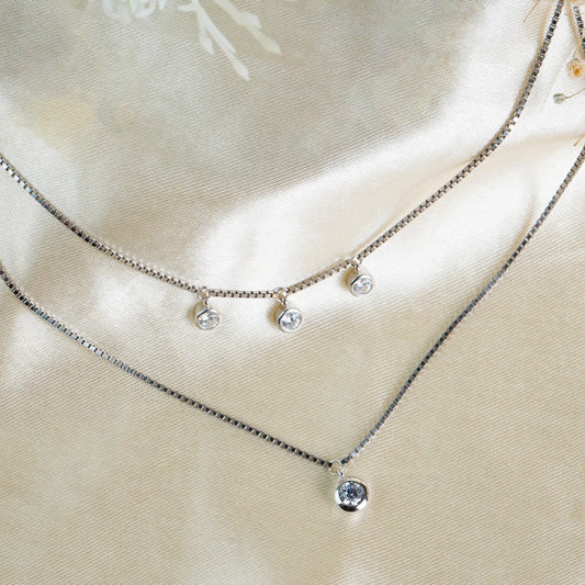 Pure Silver Cascade Pendant