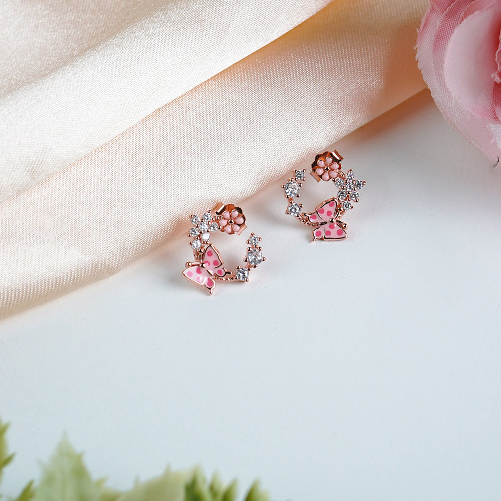 Pure Silver Blush Bloom Earrings