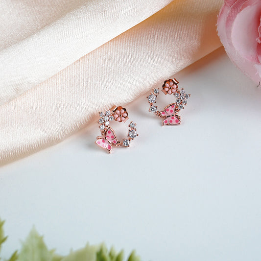 Pure Silver Blush Bloom Earrings