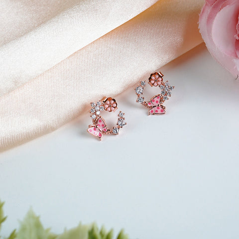 Pure Silver Blush Bloom Earrings