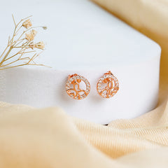 Pure Silver Aurafly Rose Gold Earrings
