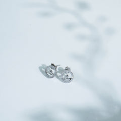 Pure Silver Swan Studs Earrings