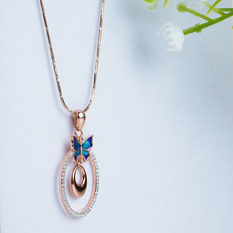 Pure Silver Butterfly Loops Pendant