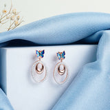 Pure Silver Butterfly Loops Earrings