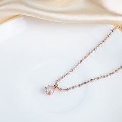 Pure Silver Rose Gold Lustrous Pendant