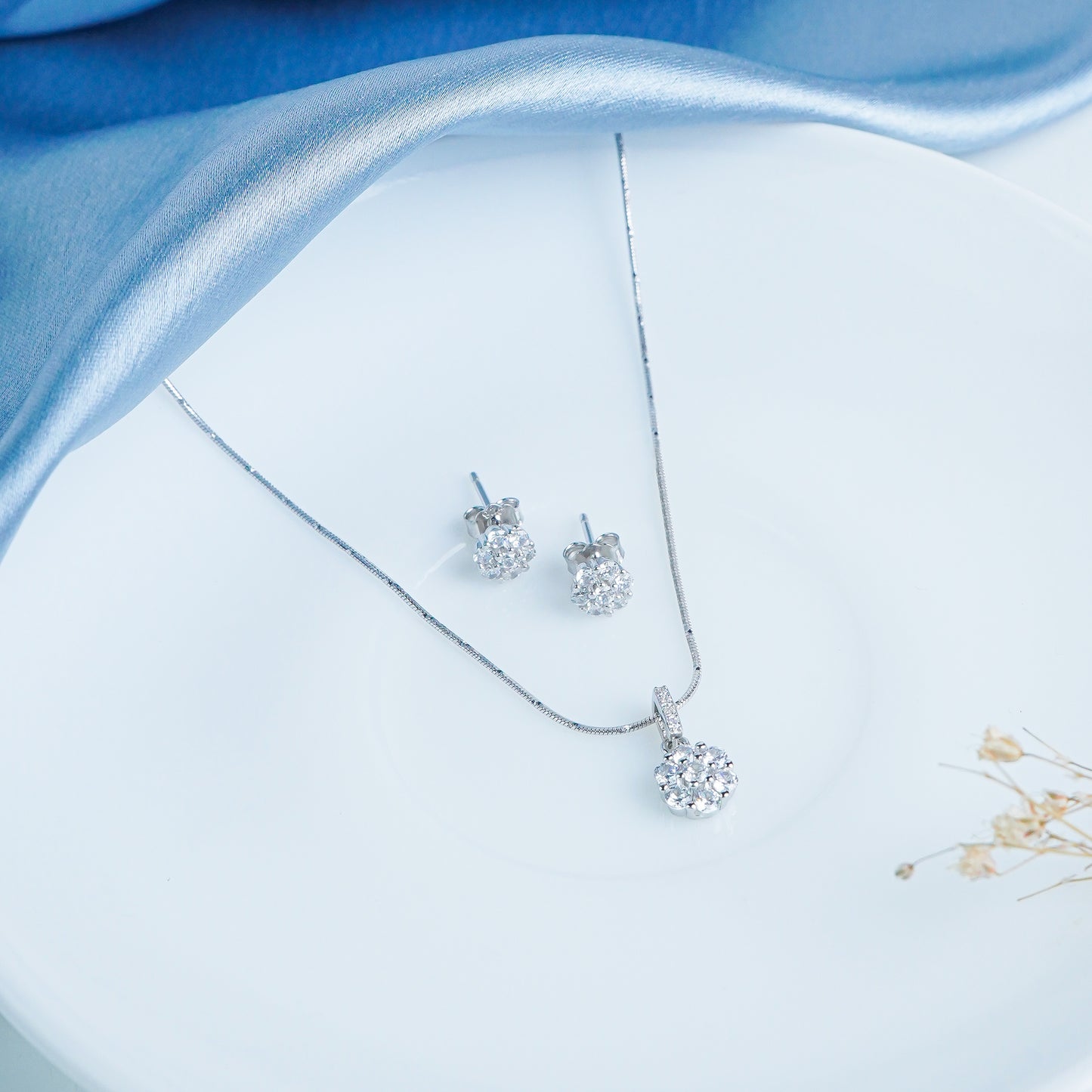 Pure Silver Royal Earrings