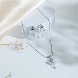 Pure Silver Opal Blossom Set