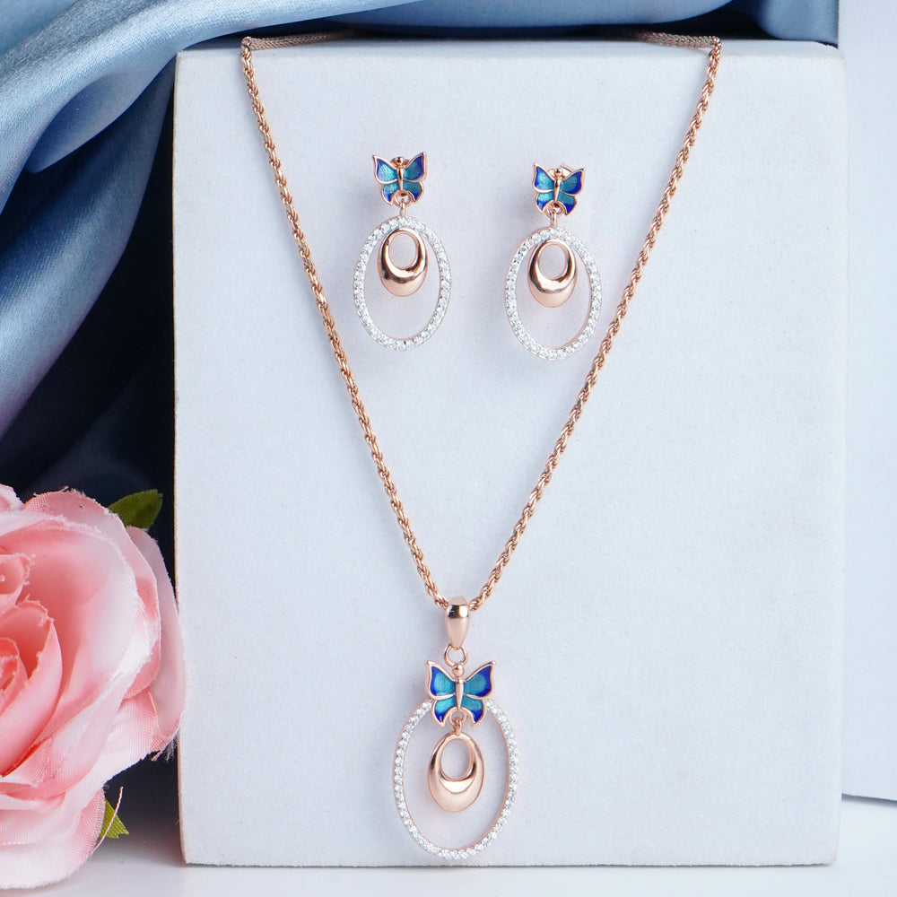 Pure Silver Butterfly Loops Set
