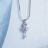 Pure Silver Opal Blossom Pendant