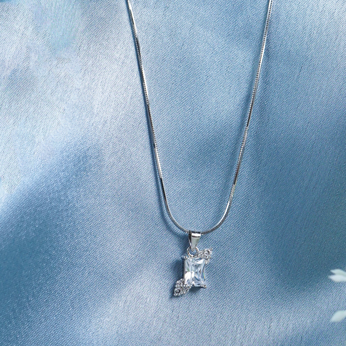 Pure Silver Square Prism Earrings