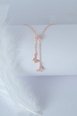 Pure Silver RoseGlide Wings Charm Pendant