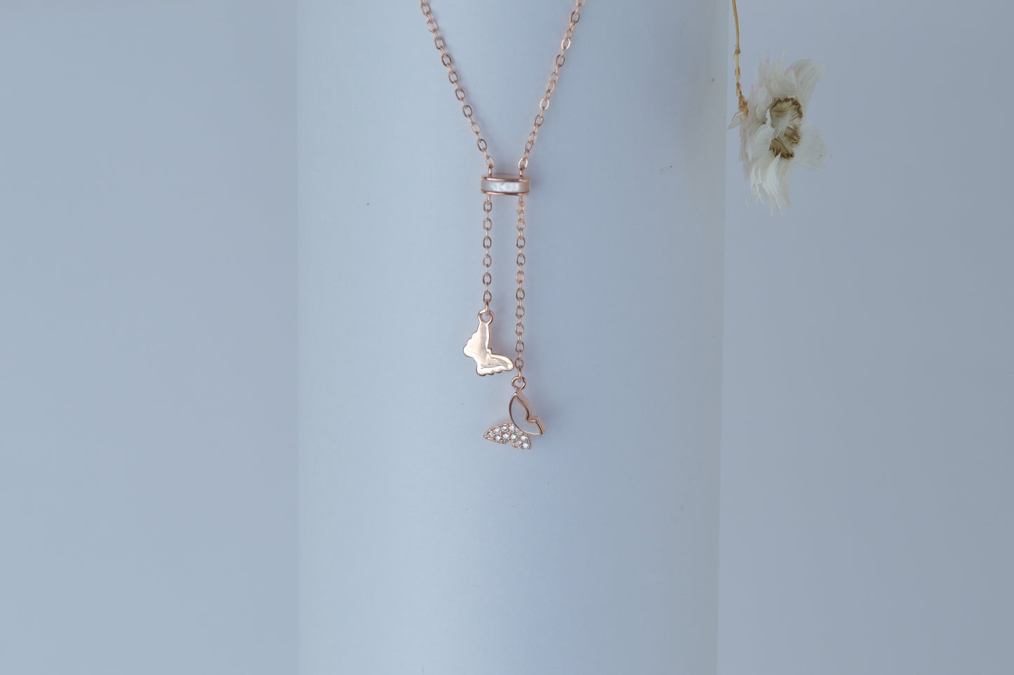 Pure Silver RoseGlide Wings Charm Pendant