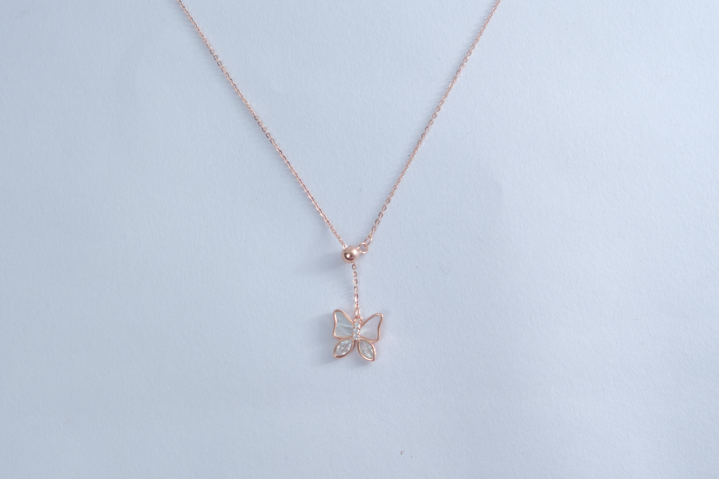 925 Rose Gold Butterfly Bliss Pendant