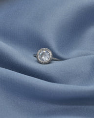 Pure Silver Cyclic Gem Ring