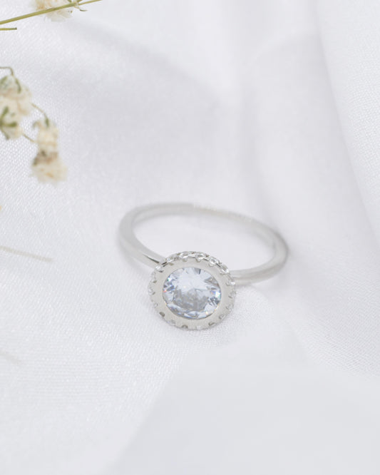Pure Silver Cyclic Gem Ring