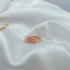 Pure Silver Rose Gold Promise Ring