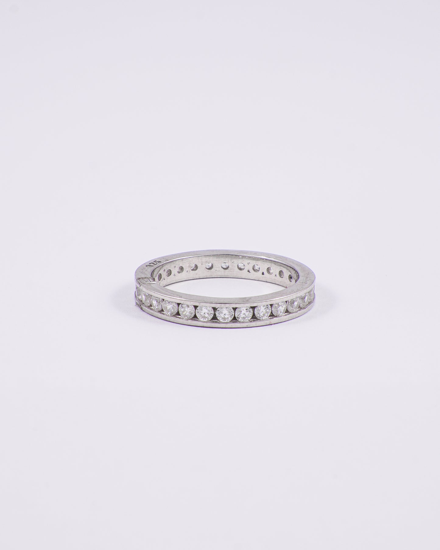 Silver Diamond Studded Grace Ring