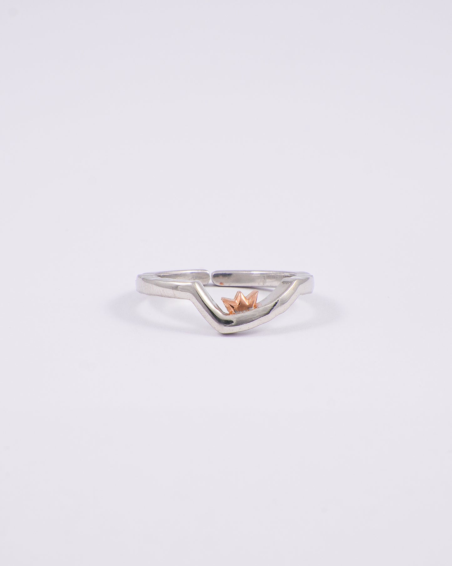 Silver Golden Royalty Ring