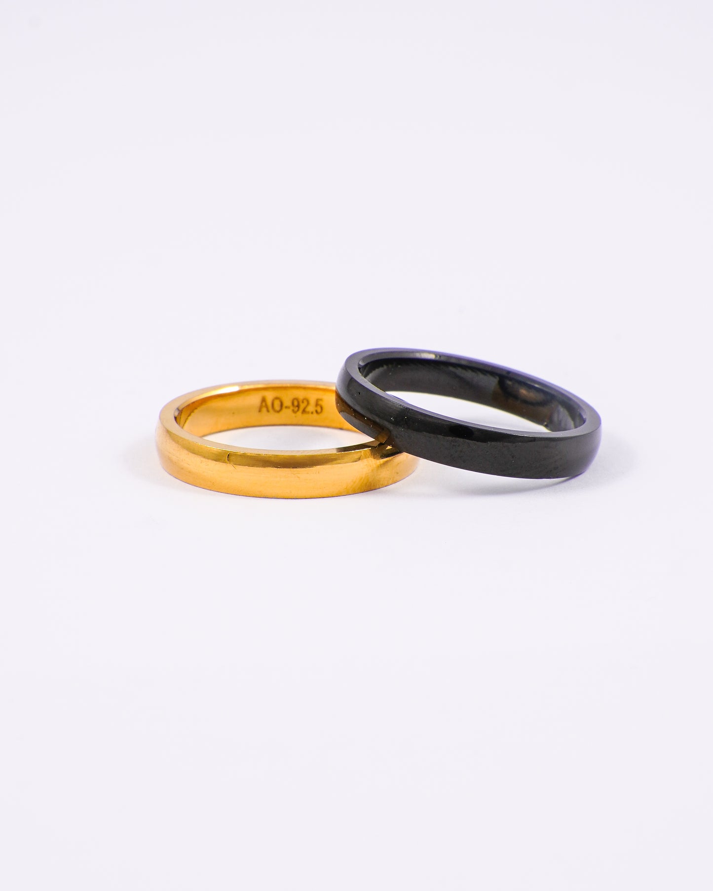 925 Black & Gold Fusion Rings