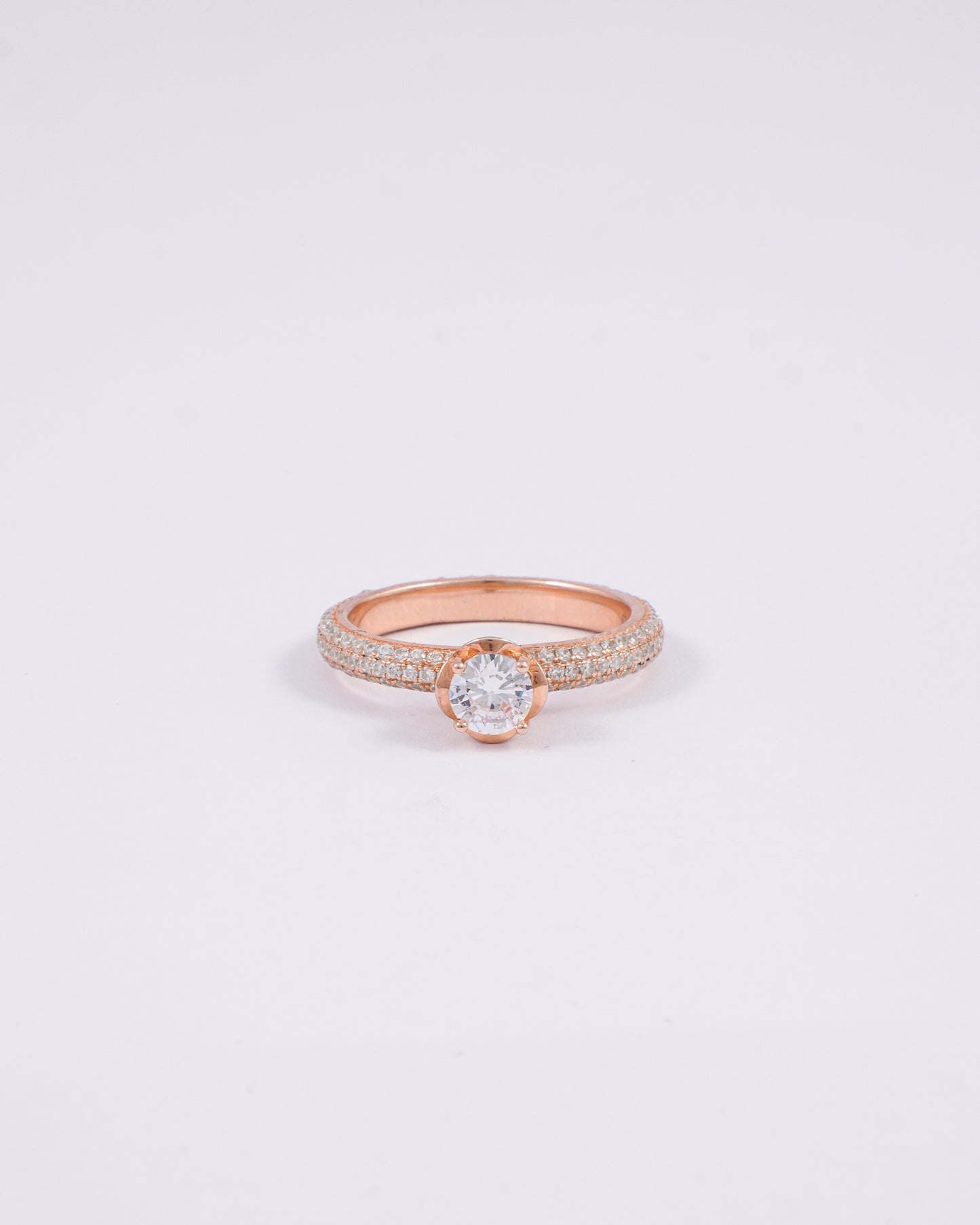 Silver Rose Gold Elegance Ring