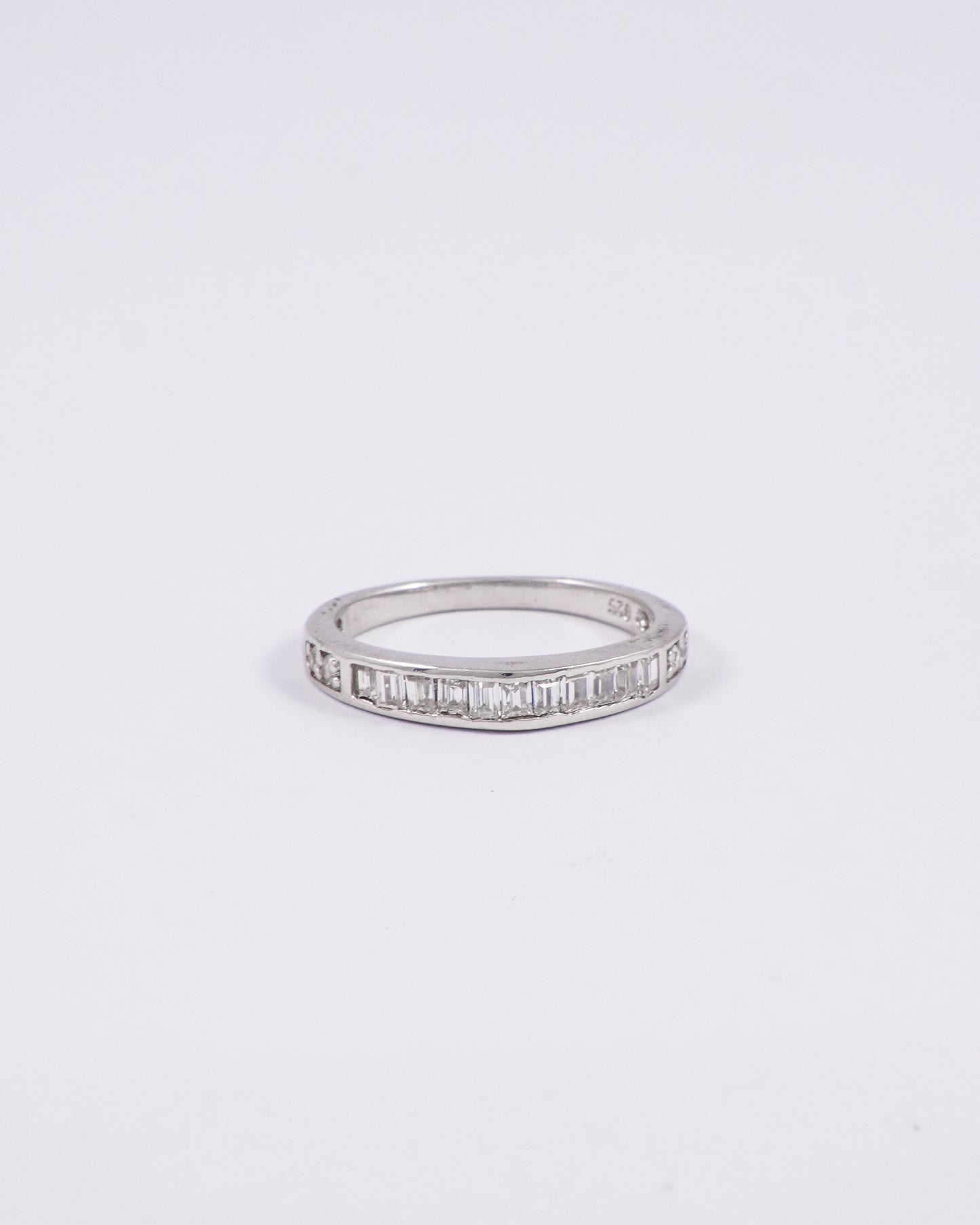 Silver Shimmering Thread Ring
