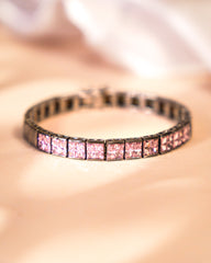 Starlight Gleam Pink Silver Bracelet