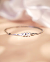 Tri Diamond Silver Bracelet