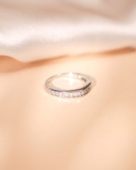 Silver Shimmering Thread Ring