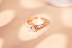 Silver Rose Gold Elegance Ring
