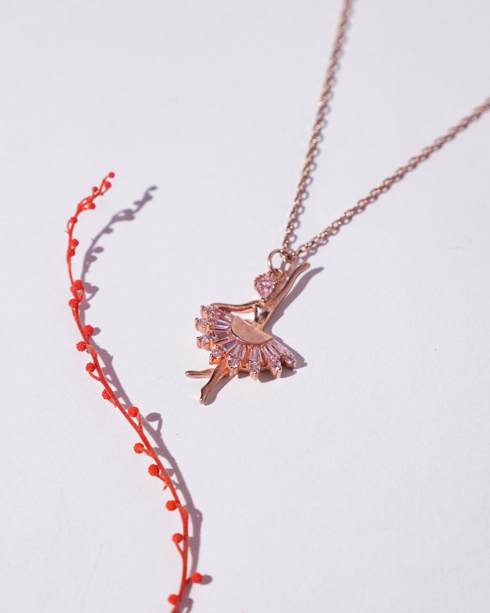 Rose Gold Dancing Beauty Pendant