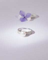 Silver The White Pearl Ring