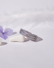 Silver 3 Shine Fold Ring