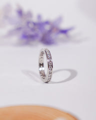 Silver Diamond Studded Grace Ring