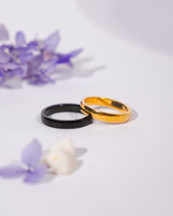 925 Black & Gold Fusion Rings